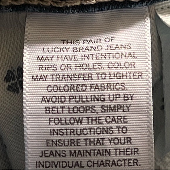 Lucky Brand Bridgette Skinny Jeans Women's 4/27 Blue Frayed Mid Rise Distressed - Picture 10 of 15